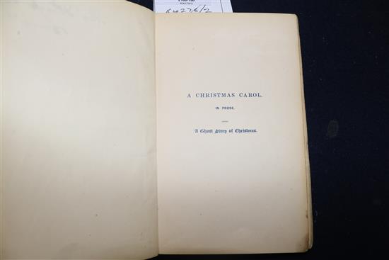 Dickens, Charles - A Christmas Carol, SECOND edition, 8vo, Stave one on first page of text, frontispiece,